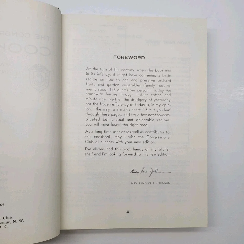 The Congressional Club Cookbook 1965 7th Ed Misprint Upside‎ Down!  Vintage